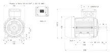 Cargar imagen en el visor de la galería, Motor Weg alta eficiencia 0,37 kW 4P 71 B3T
