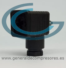 Cargar imagen en el visor de la galería, Conector Telemecanique XZCC43FCP40B hembra acodado de 4 pines, din 43650 a - prensa de cable