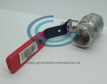 Cargar imagen en el visor de la galería, Válvula esfera 1/2H-1/2H PN40 H-H Roscar Palanca negra funda roja - Arco Turia