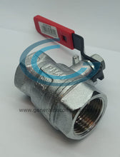 Cargar imagen en el visor de la galería, Válvula esfera 3/4H-3/4H PN40 H-H Roscar Palanca negra funda roja - Arco Turia