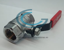 Cargar imagen en el visor de la galería, Válvula esfera 3/4H-3/4H PN40 H-H Roscar Palanca negra funda roja - Arco Turia