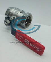 Cargar imagen en el visor de la galería, Válvula esfera 3/4H-3/4H PN40 H-H Roscar Palanca negra funda roja - Arco Turia