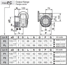 Cargar imagen en el visor de la galería, Reductor Hydromec P063FC i=10